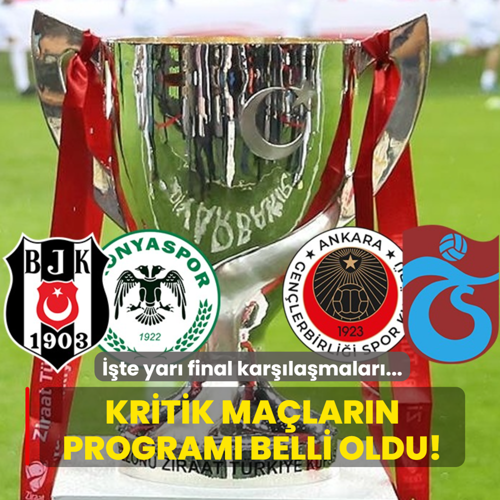 Kritik ma�lar�n program� belli oldu! ��te yar� final kar��la�malar�...