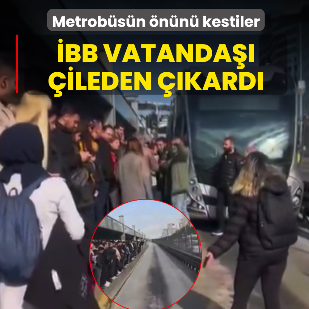 Metrob�s�n �n�n� kestiler! �BB vatanda�� �ileden ��kard�