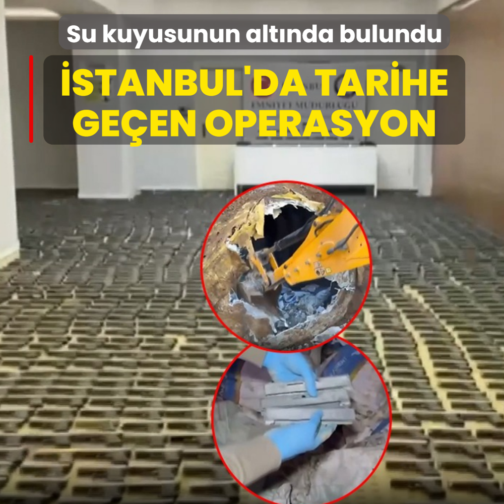 �stanbul'da tarihe ge�en operasyon! Su kuyusunun alt�nda bulundu