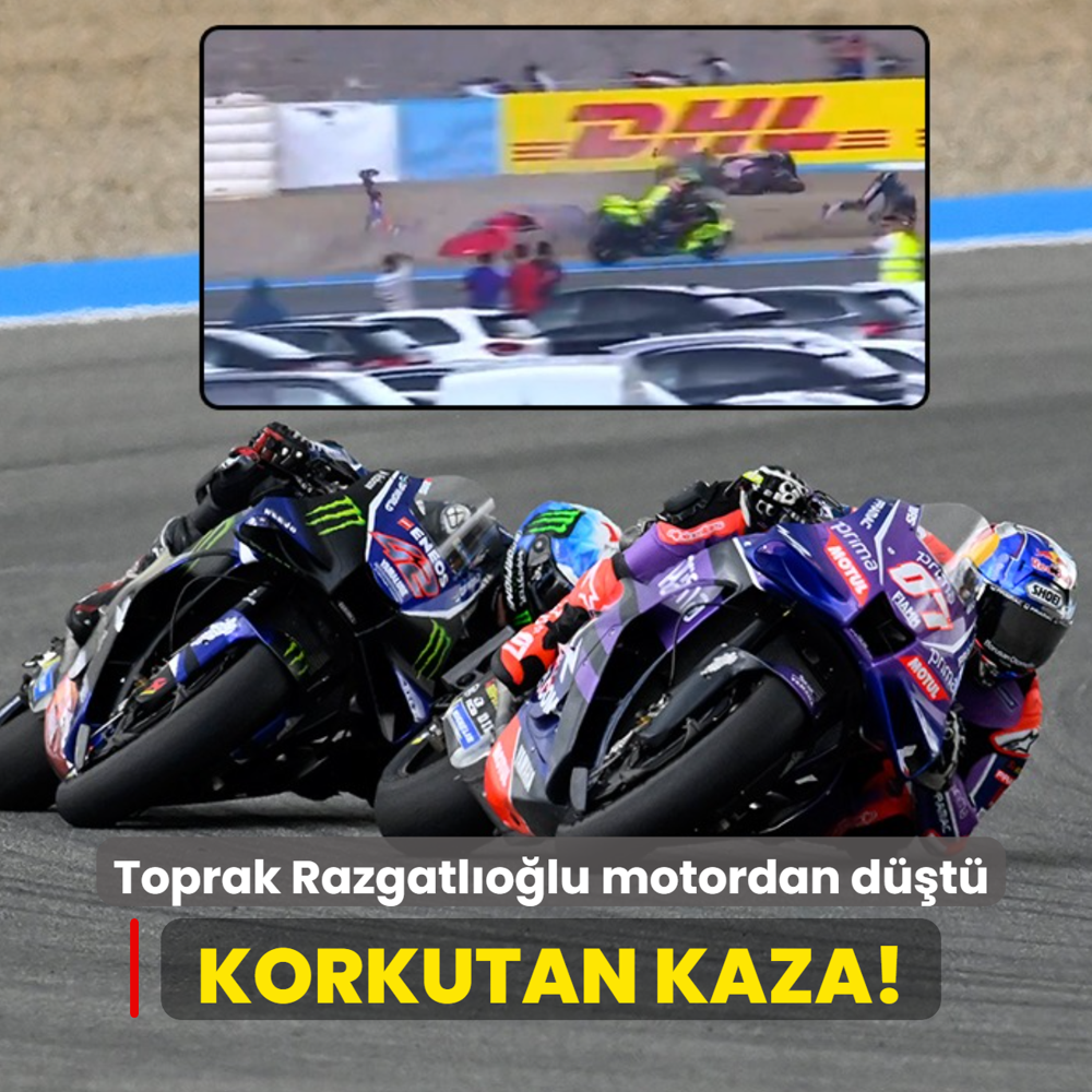 Korkutan kaza! Toprak Razgatl�o�lu motordan d��t�