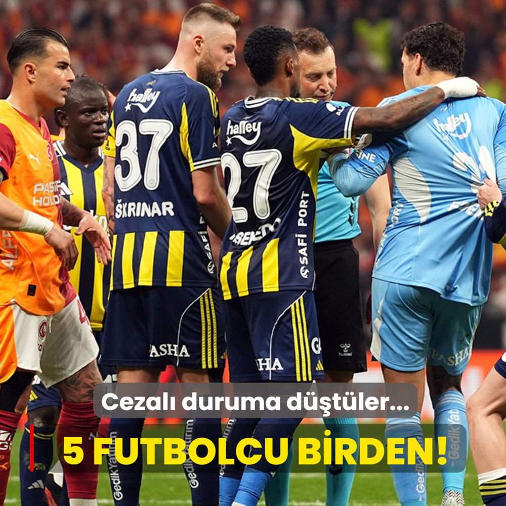 5 futbolcu birden! Derbi sonras� cezal� duruma d��t�ler...