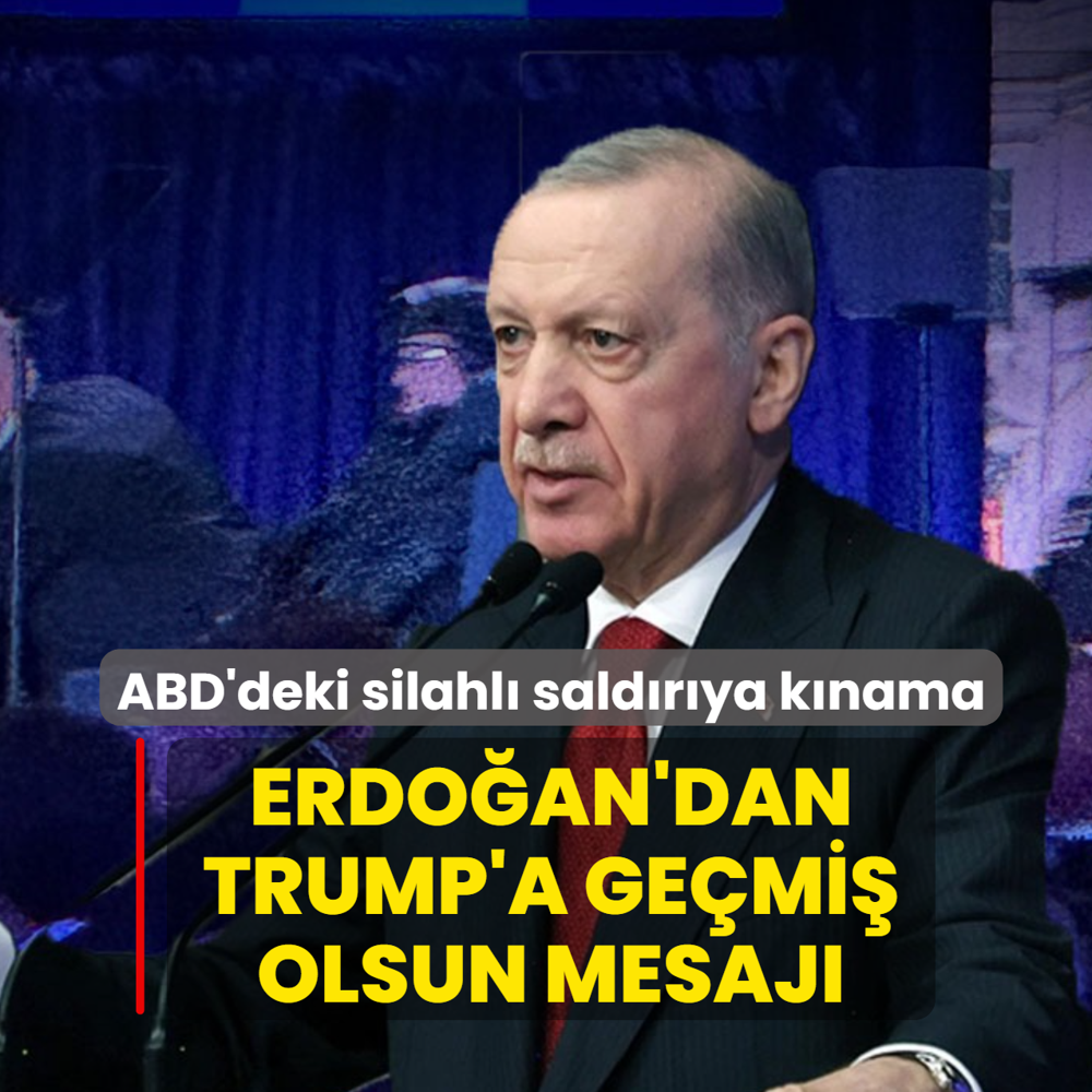 ABD'deki silahl� sald�r�ya k�nama! Erdo�an'dan Trump'a ge�mi� olsun mesaj�