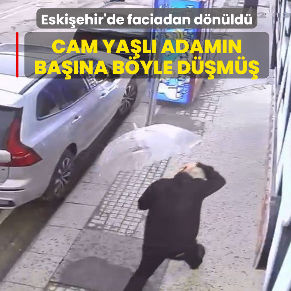 Eski�ehir'de faciadan d�n�ld�: Cam ya�l� adam�n ba��na b�yle d��m��