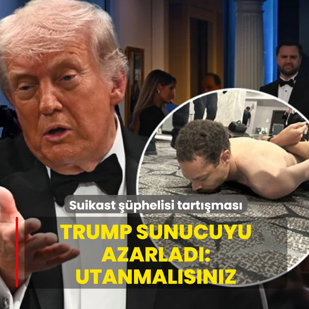 Beyaz Saray'da suikast ��phelisi tart��mas�! Trump sunucuyu azarlad�: Utanmal�s�n�z