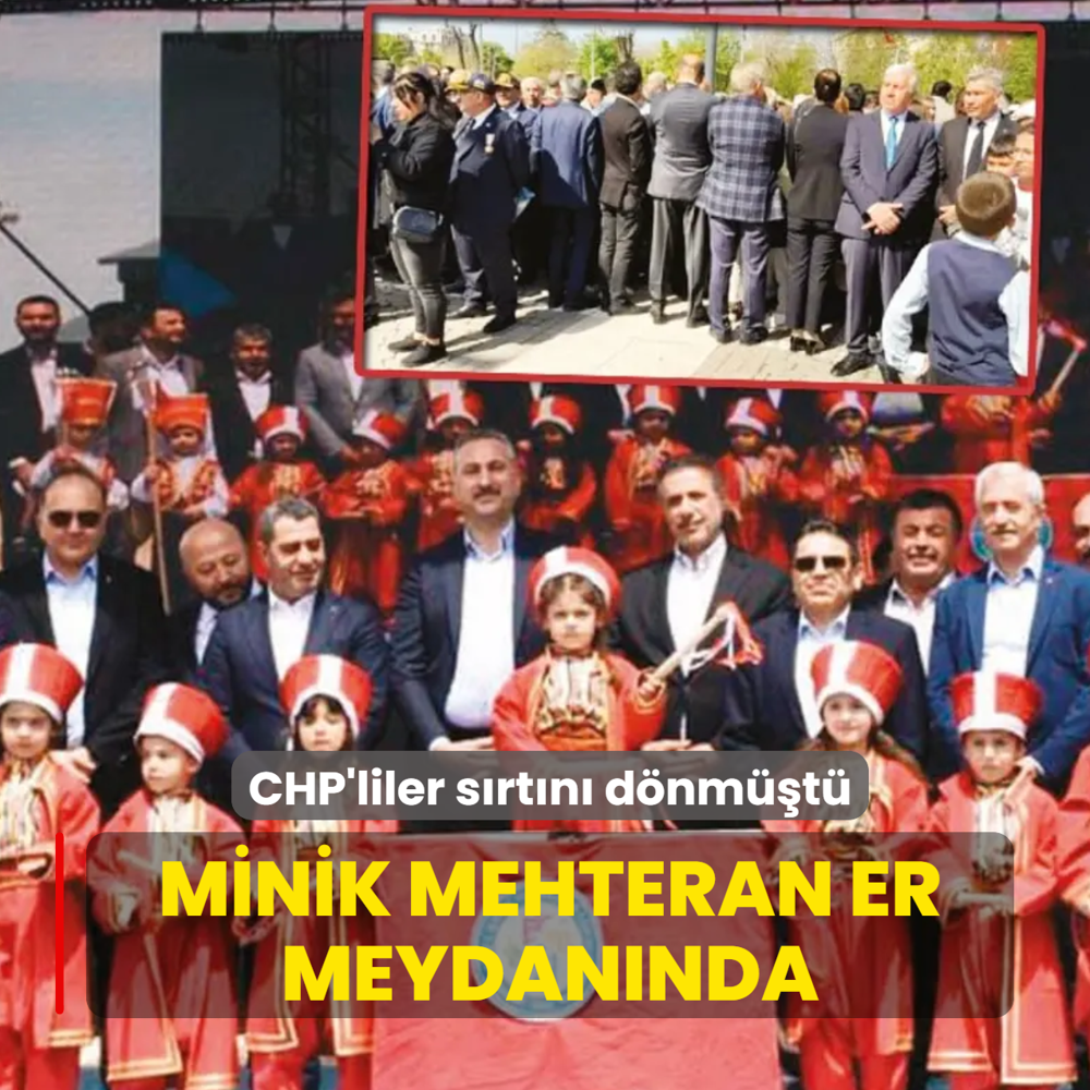 CHP'liler s�rt�n� d�nm��t�! Minik mehteran er meydan�nda