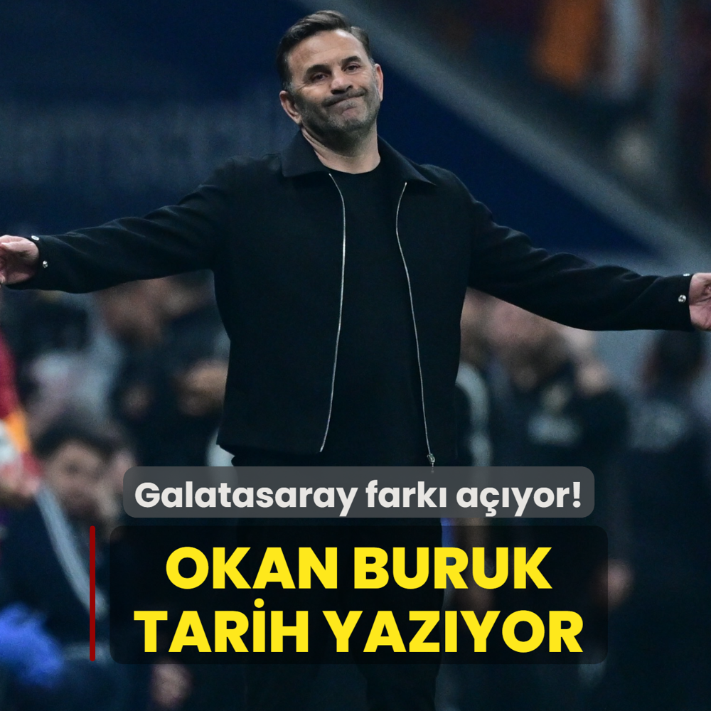 Okan Buruk tarih yaz�yor! Galatasaray fark� a��yor