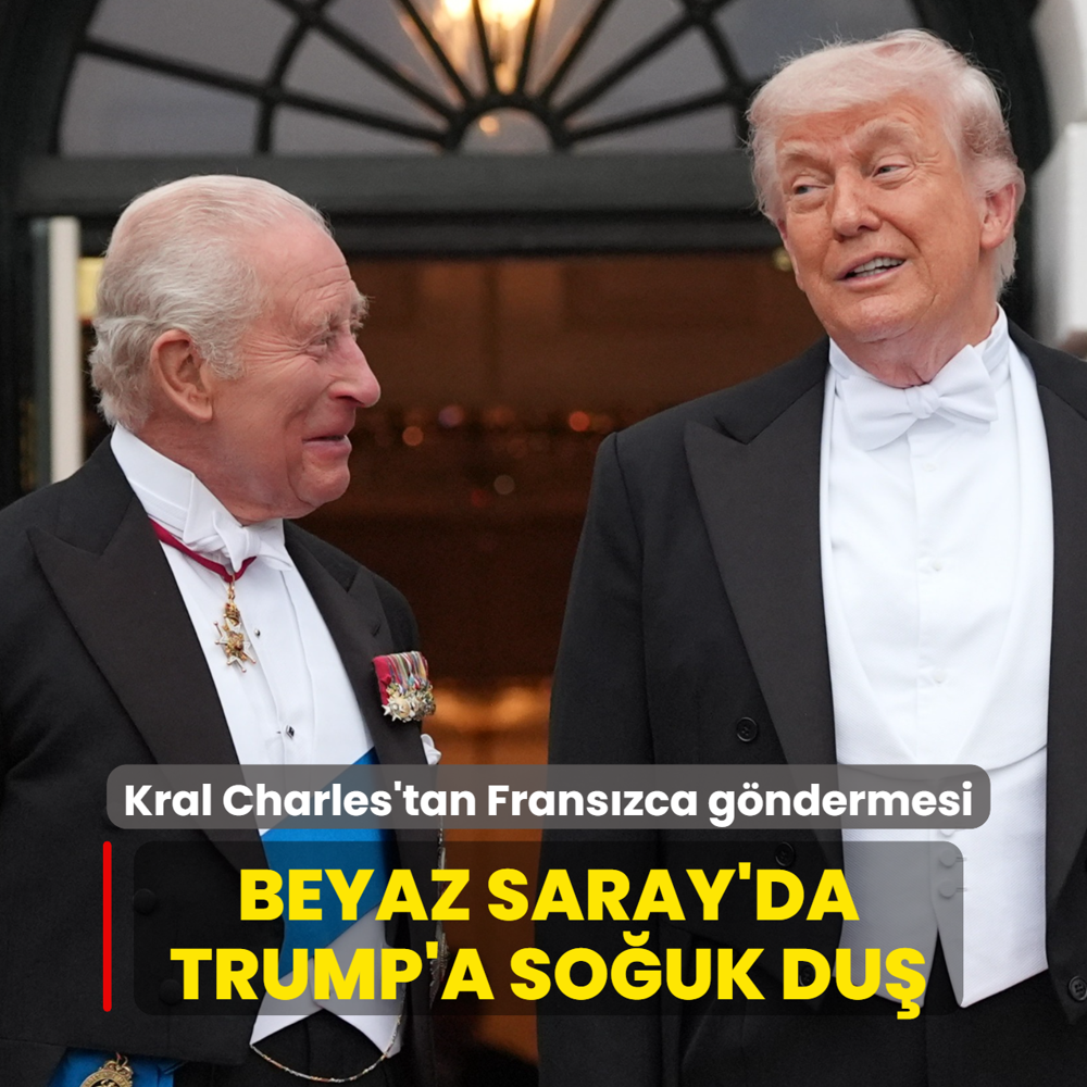 Beyaz Saray'da Trump'a so�uk du�... Kral Charles: Biz olmasayd�k Frans�zca konu�urdunuz