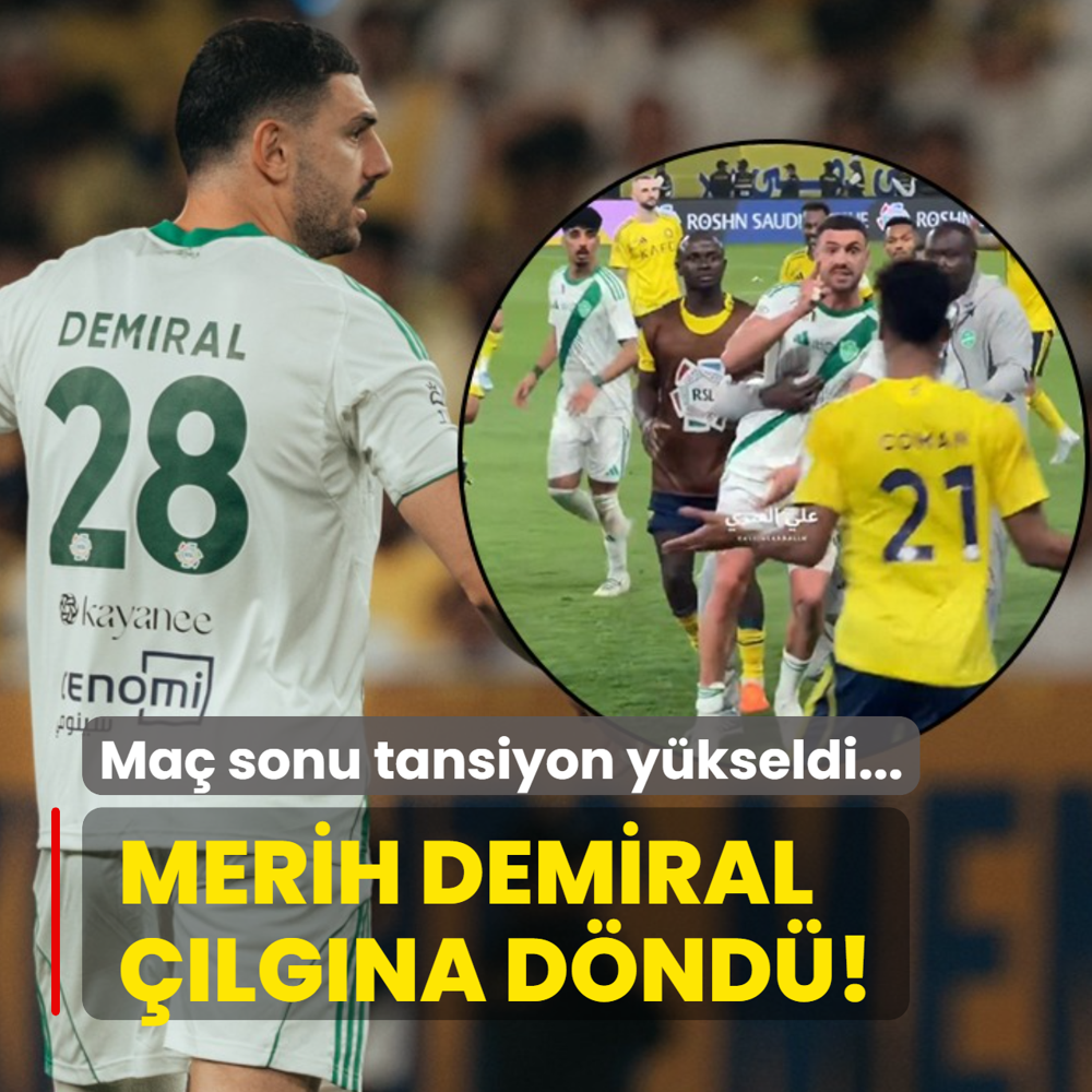 Ma� sonu tansiyon y�kseldi! Merih Demiral ��lg�na d�nd�