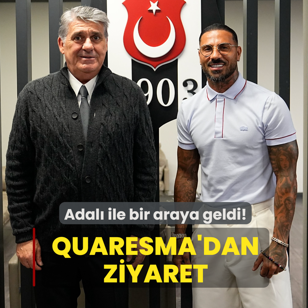 Ricardo Quaresma'dan Be�ikta�'a ziyaret! Serdal Adal� ile bir araya geldi