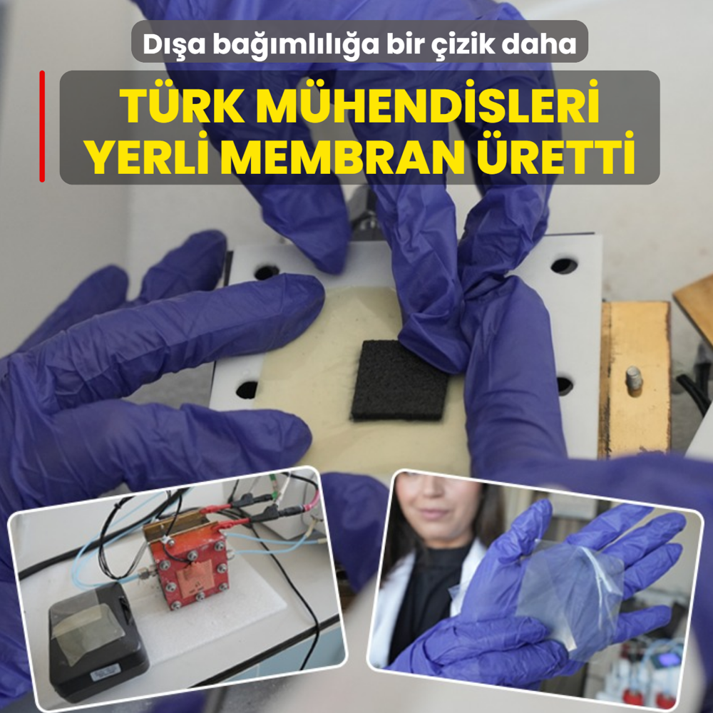D��a ba��ml�l��a bir �izik daha! T�rk m�hendisleri yerli membran �retti