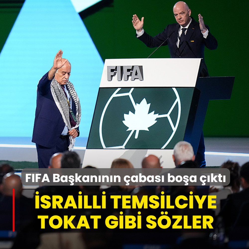 FIFA Ba�kan�n�n hamlesi bo�a ��kt�! �srailli temsilciye tokat gibi s�zler