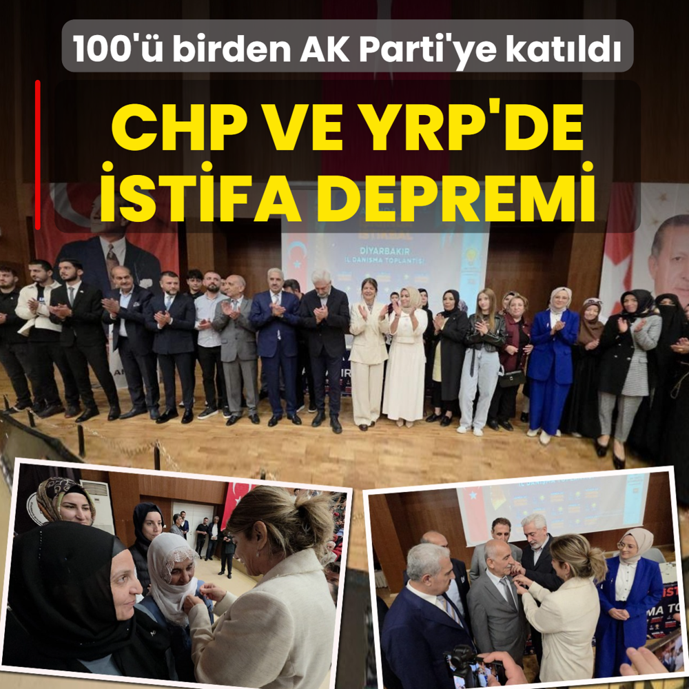 CHP ve YRP'de istifa depremi! 100'� birden AK Parti'ye kat�ld�