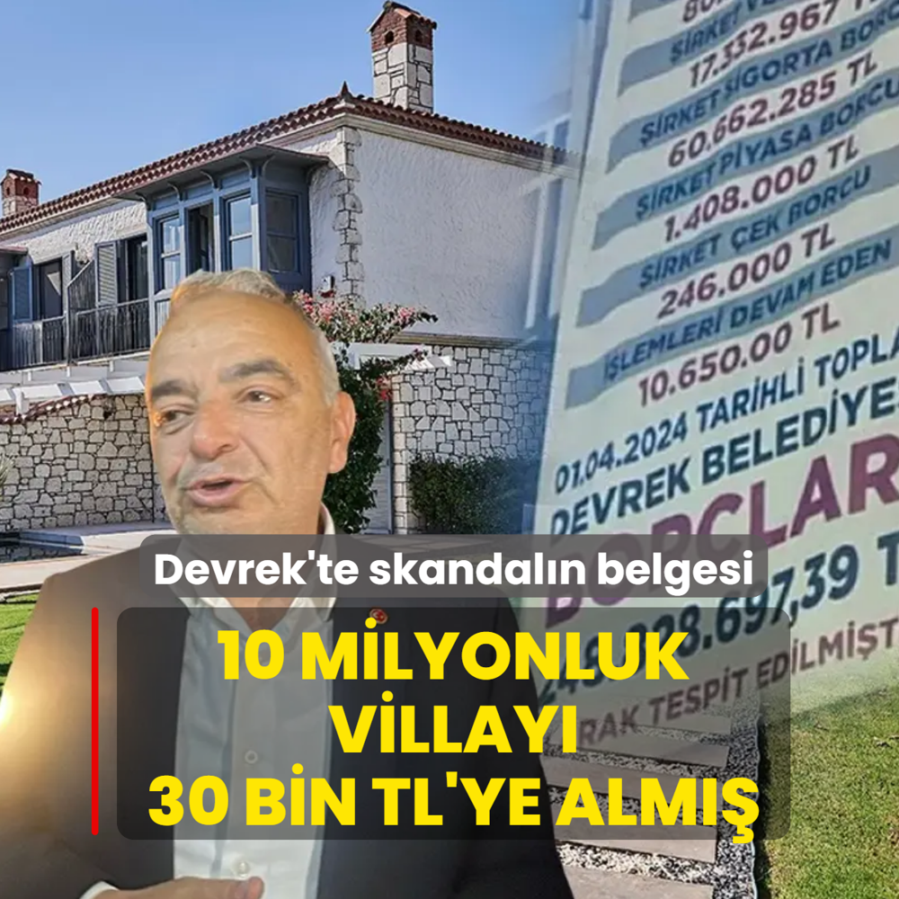 10 milyonluk villaya 30 bin TL'lik �ba�kan� tarifesi! Devrek'te skandal�n belgesi