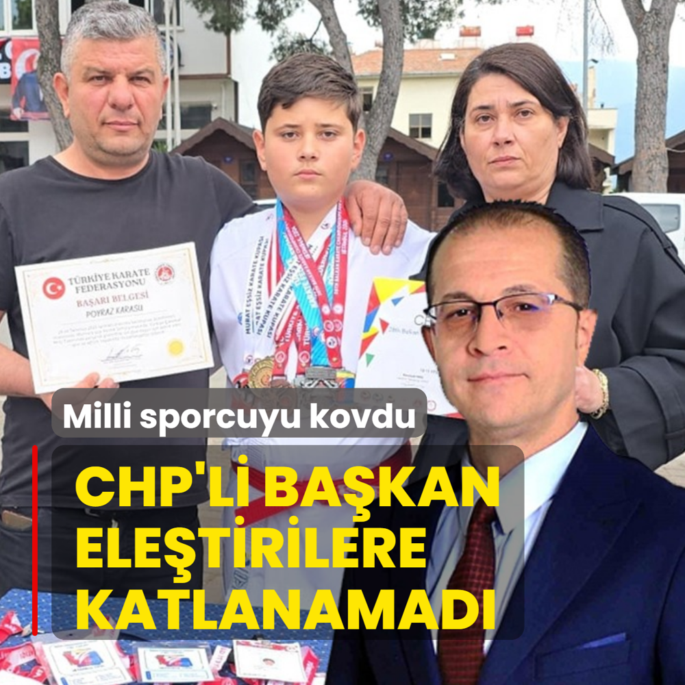 CHP'li ba�kan ele�tirilere katlanamad�! Milli sporcuyu kovdu