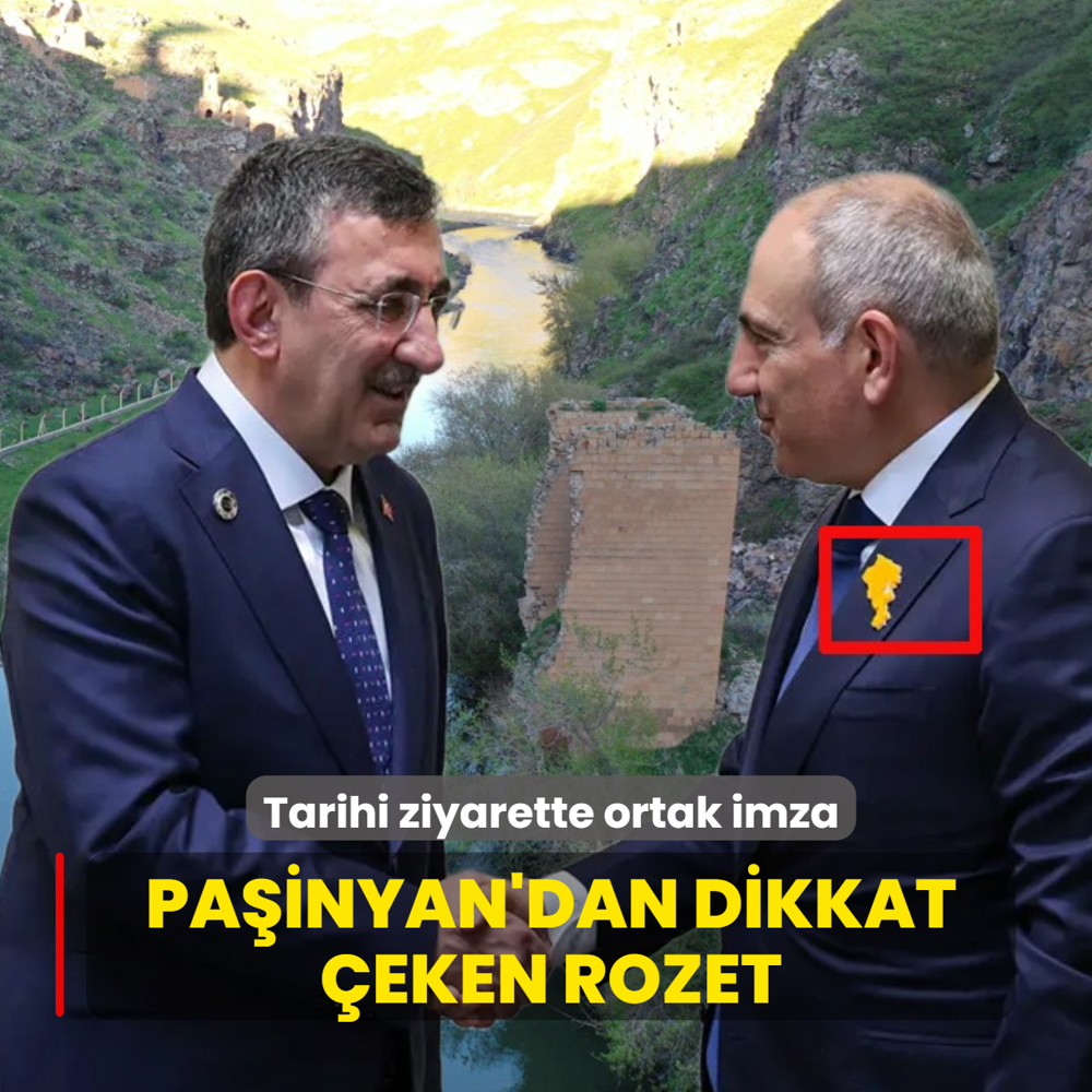 Tarihi Ani K�pr�s� mutabakat�! Pa�inyan'dan dikkat �eken rozet
