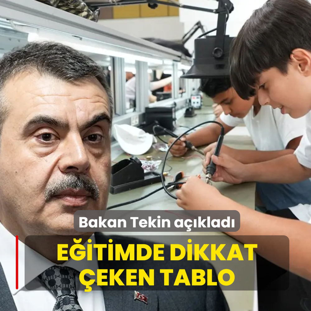 Bakan Tekin a��klad�! E�itimde dikkat �eken tablo