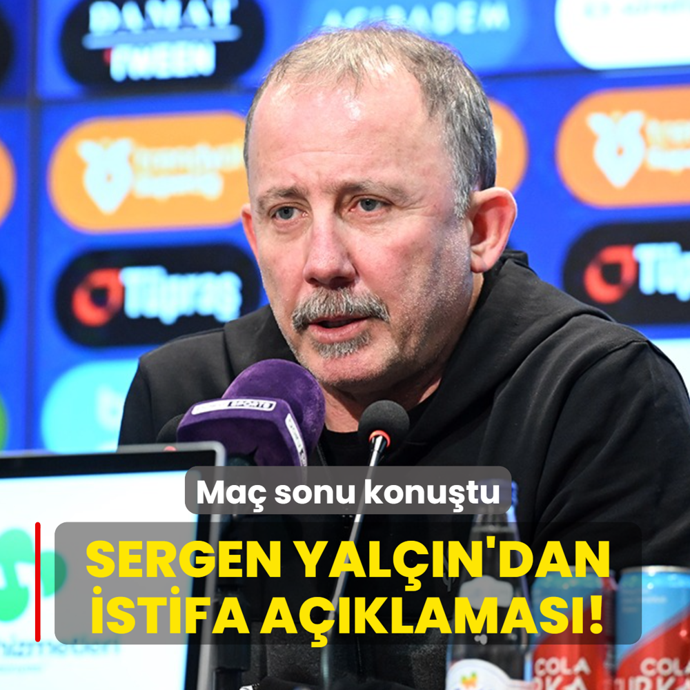 Sergen Yal��n'dan istifa a��klamas�! Ma� sonu konu�tu