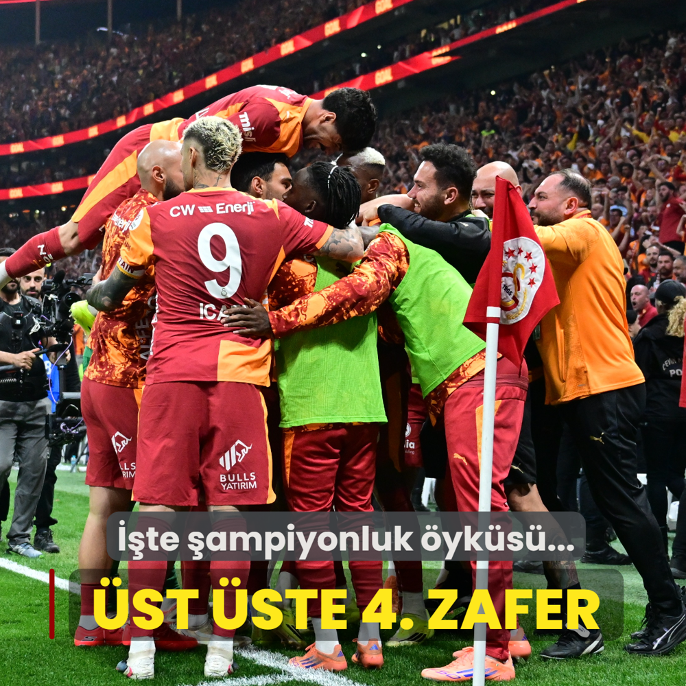 �st �ste 4. zafer! ��te Galatasaray'�n �ampiyonluk �yk�s�...