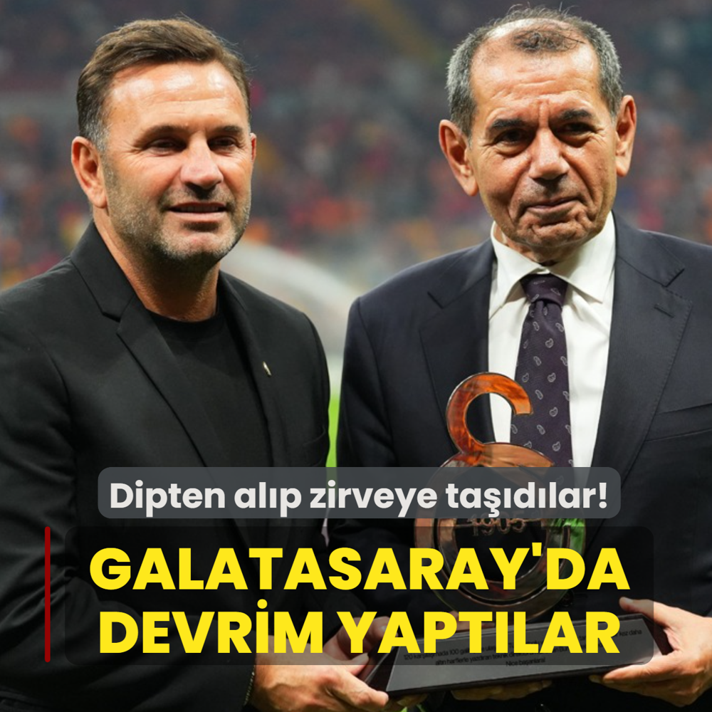 Dipten al�p zirveye ta��d�lar! Galatasaray, Dursun �zbek ve Okan Buruk ile u�u�a ge�ti