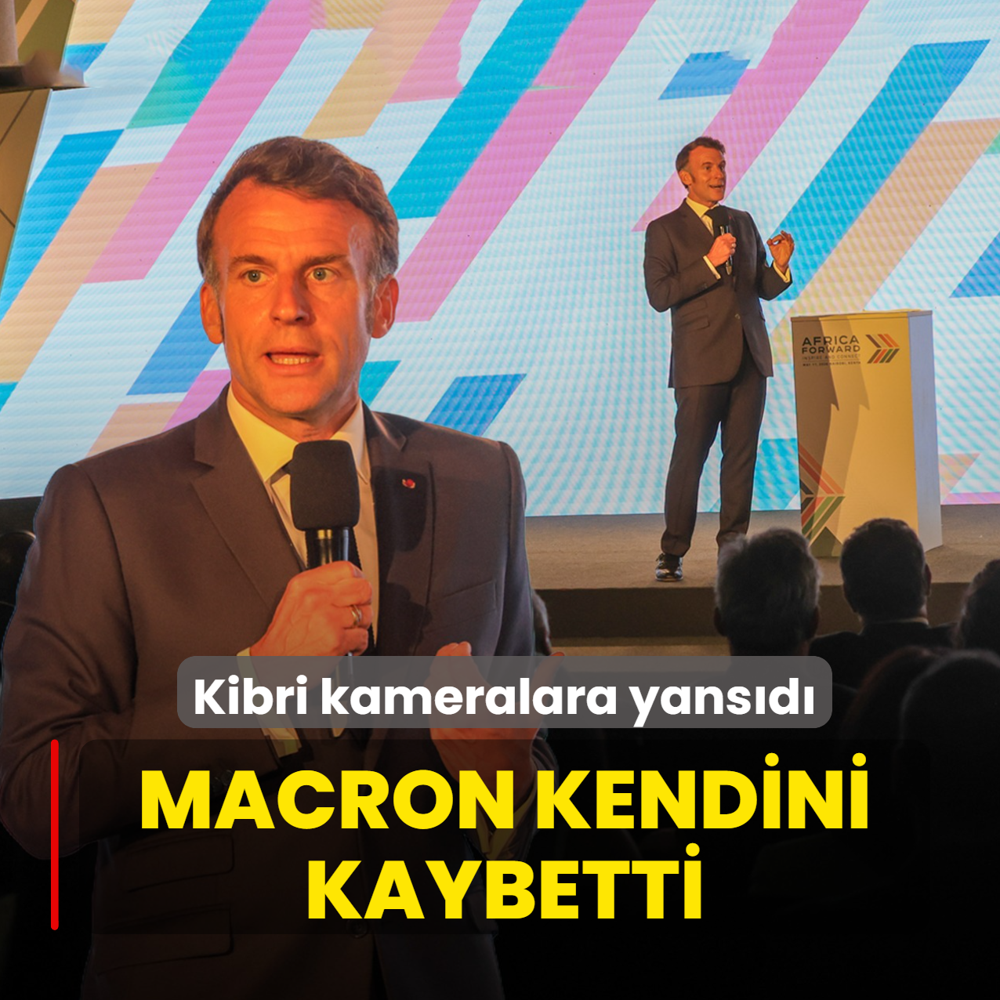 Kibri kameralara yans�d�! Macron Kenya'da kendini kaybetti