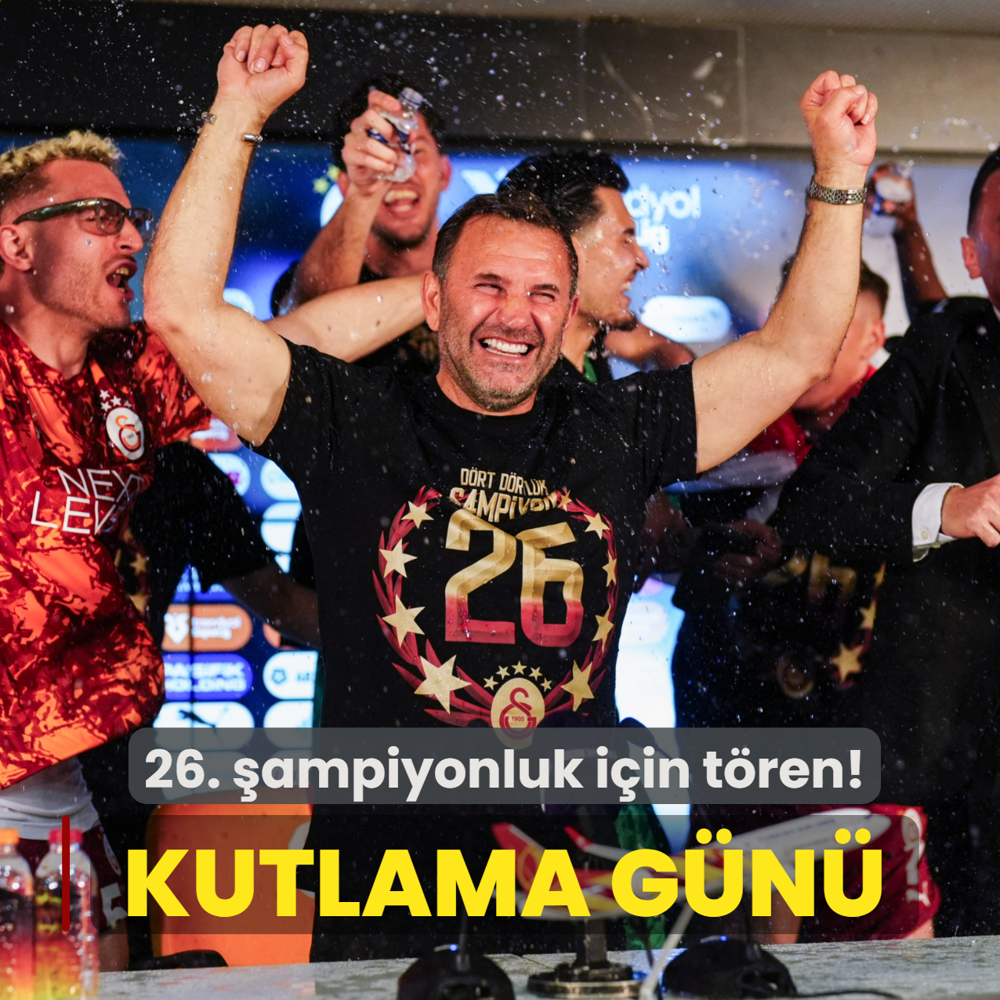 Galatasaray'da kutlama g�n�! 26. �ampiyonluk i�in t�ren