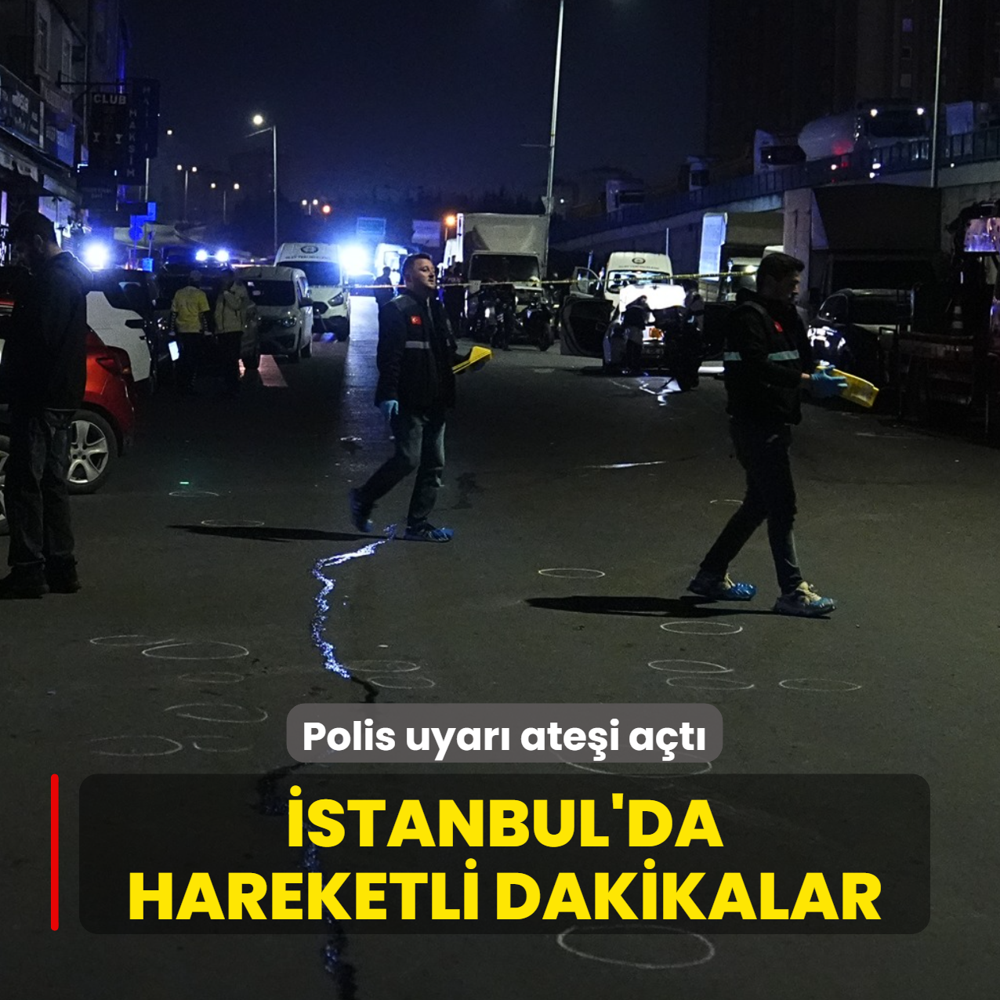 �stanbul'da hareketli dakikalar! Polis uyar� ate�i a�t�