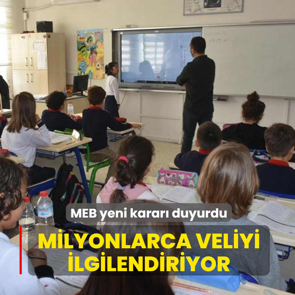 Milyonlarca veliyi ilgilendiriyor! MEB yeni karar� duyurdu