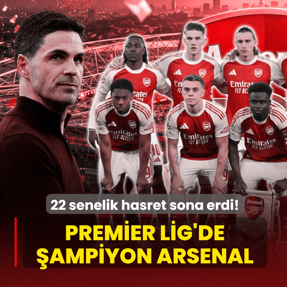 22 senelik hasret sona erdi! Premier Lig'de �ampiyon Arsenal