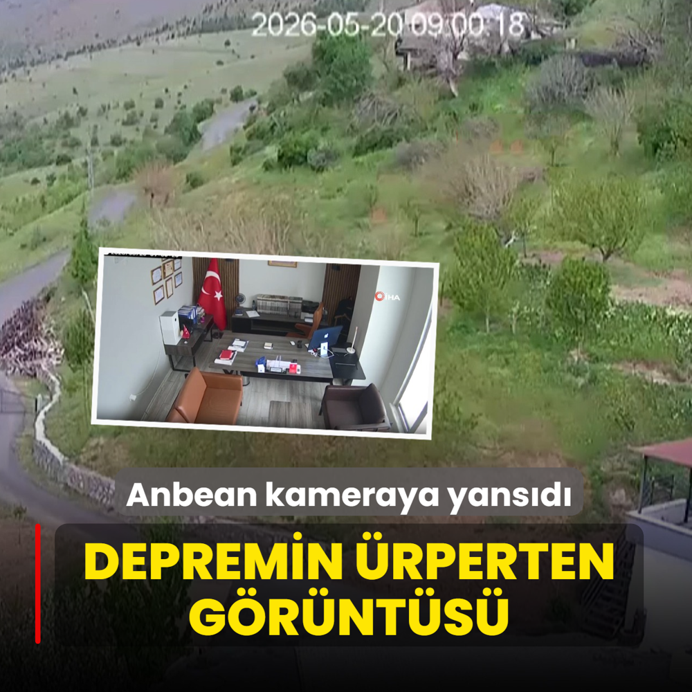 Depremin �rperten g�r�nt�s�! Anbean kameraya yans�d�