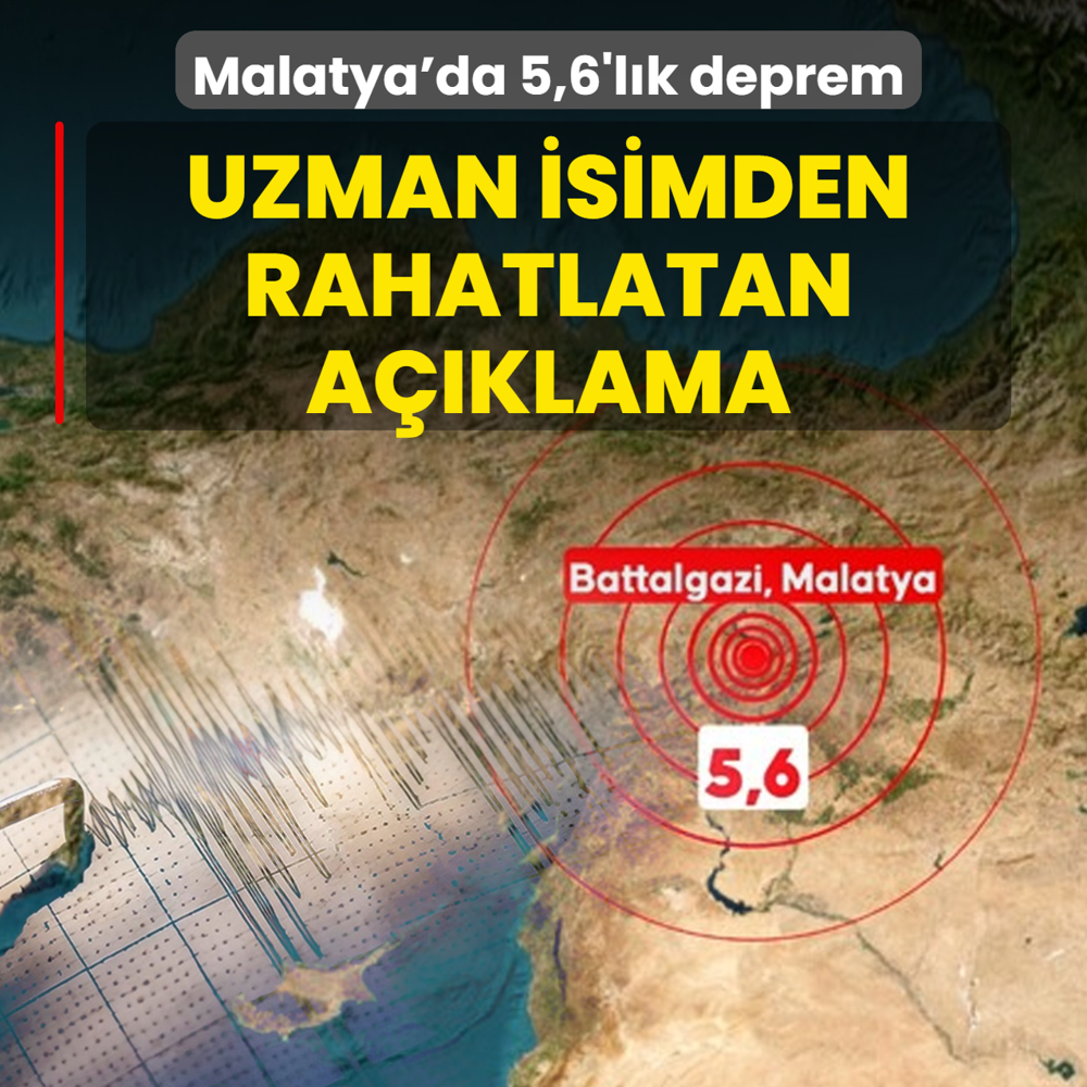 Malatya'da 5,6 b�y�kl���nde deprem! Uzman isimden rahatlatan a��klama