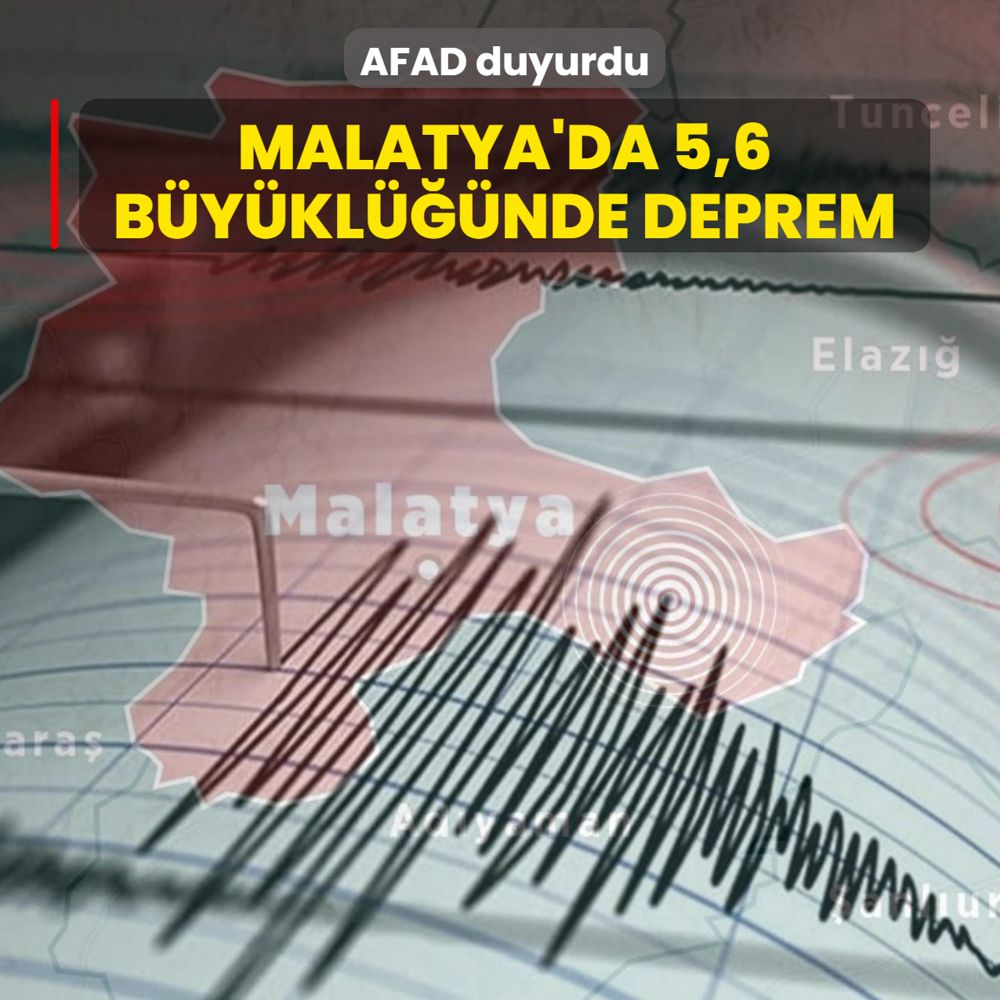 AFAD duyurdu: Malatya'da 5,6 büyüklüğünde deprem