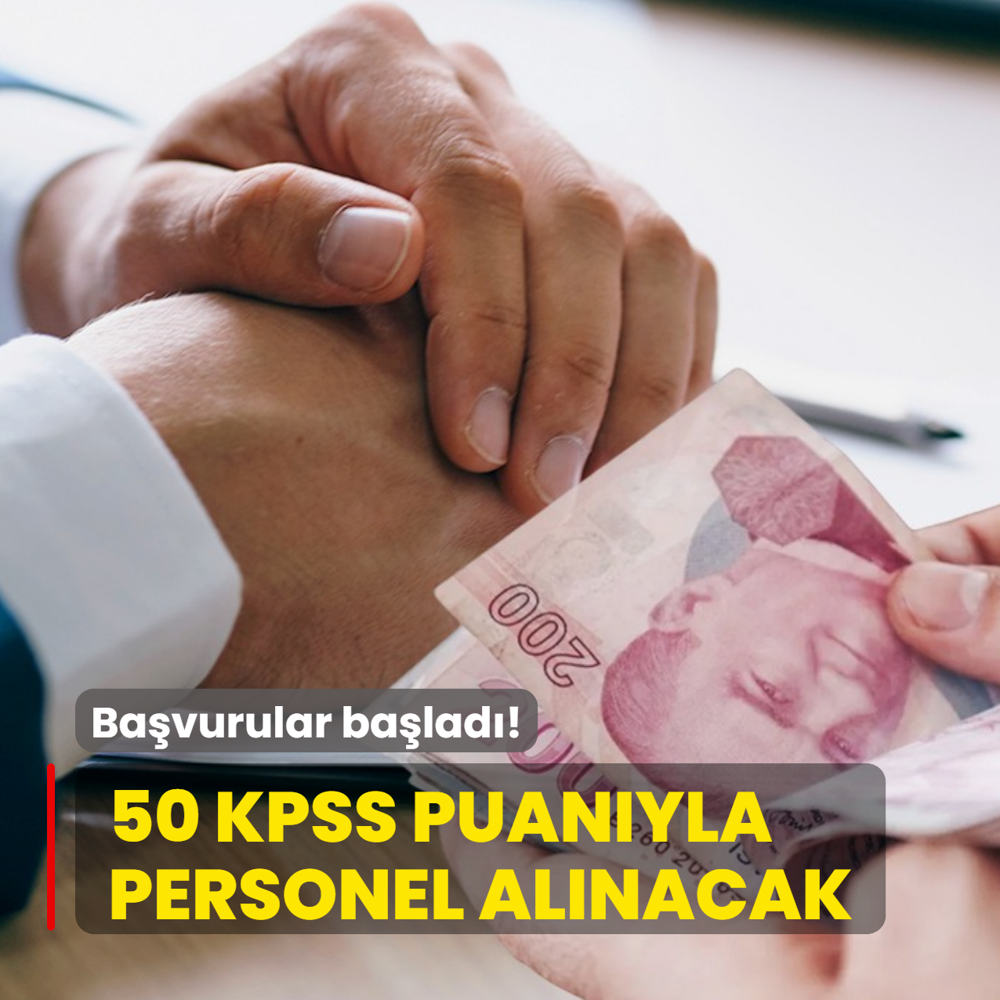 Ba�vurular ba�lad�: 50 KPSS puan� ile 1460 personel al�m� yap�lacak! Son tarih...