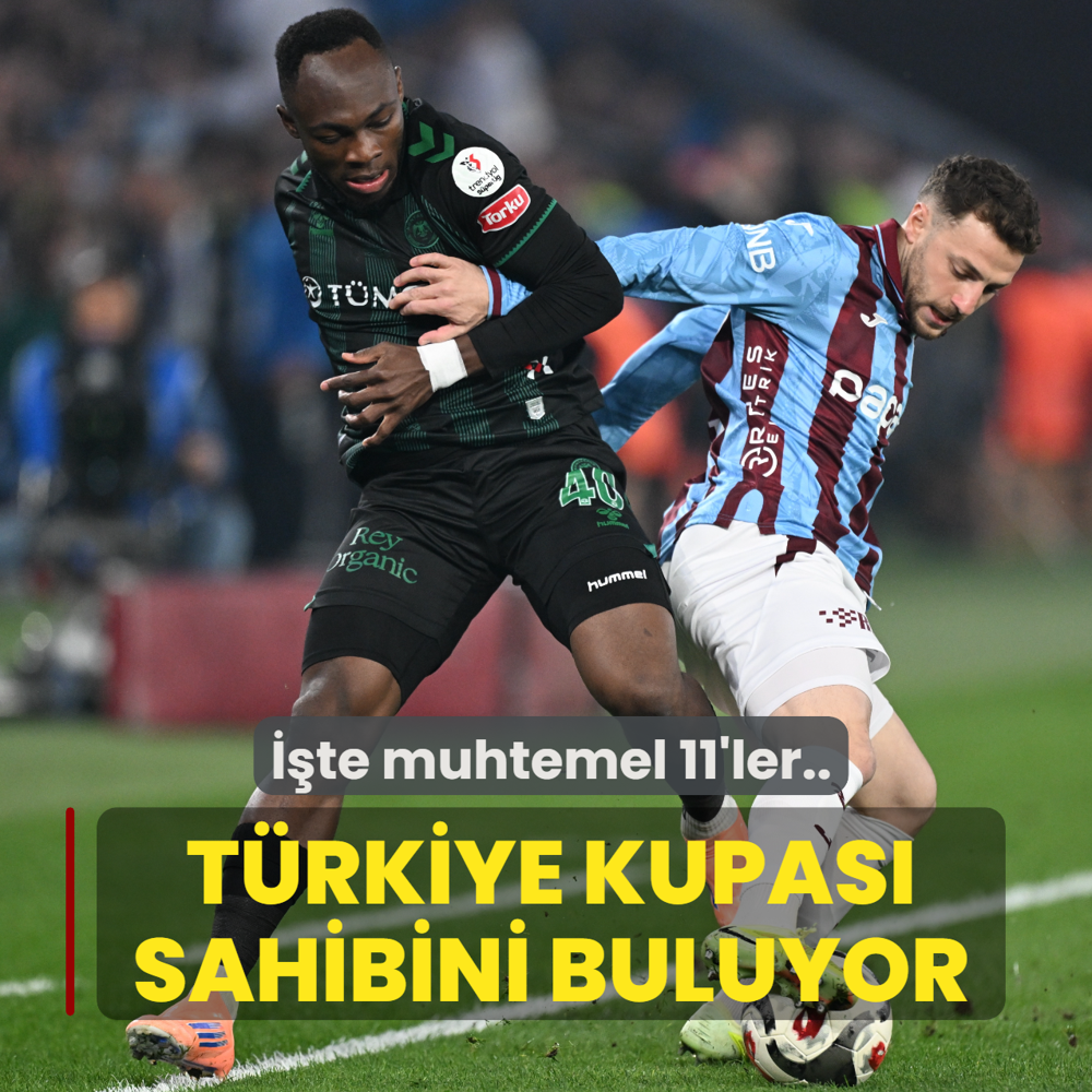 Ziraat T�rkiye Kupas� sahibini buluyor! ��te Trabzonspor-Konyaspor finalinin muhtemel 11'leri..