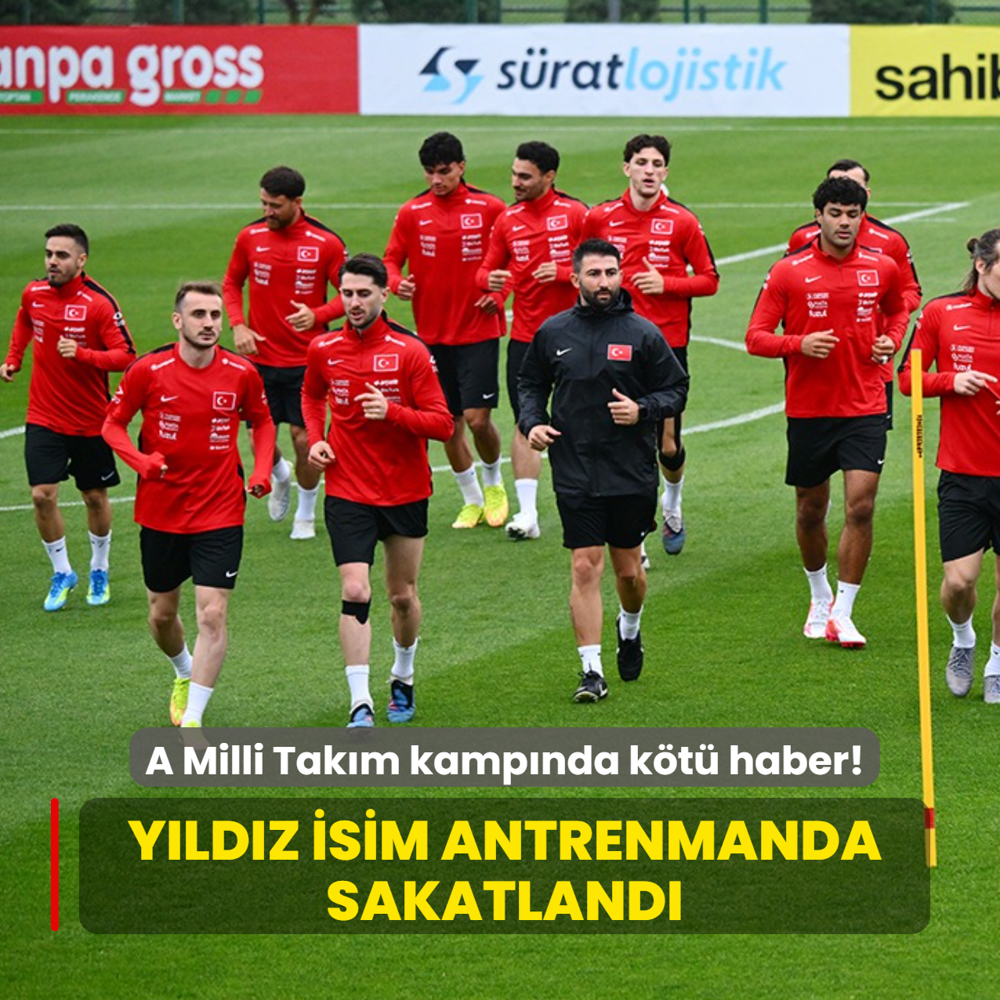 A Milli Tak�m kamp�nda k�t� haber! Y�ld�z isim antrenmanda sakatland�