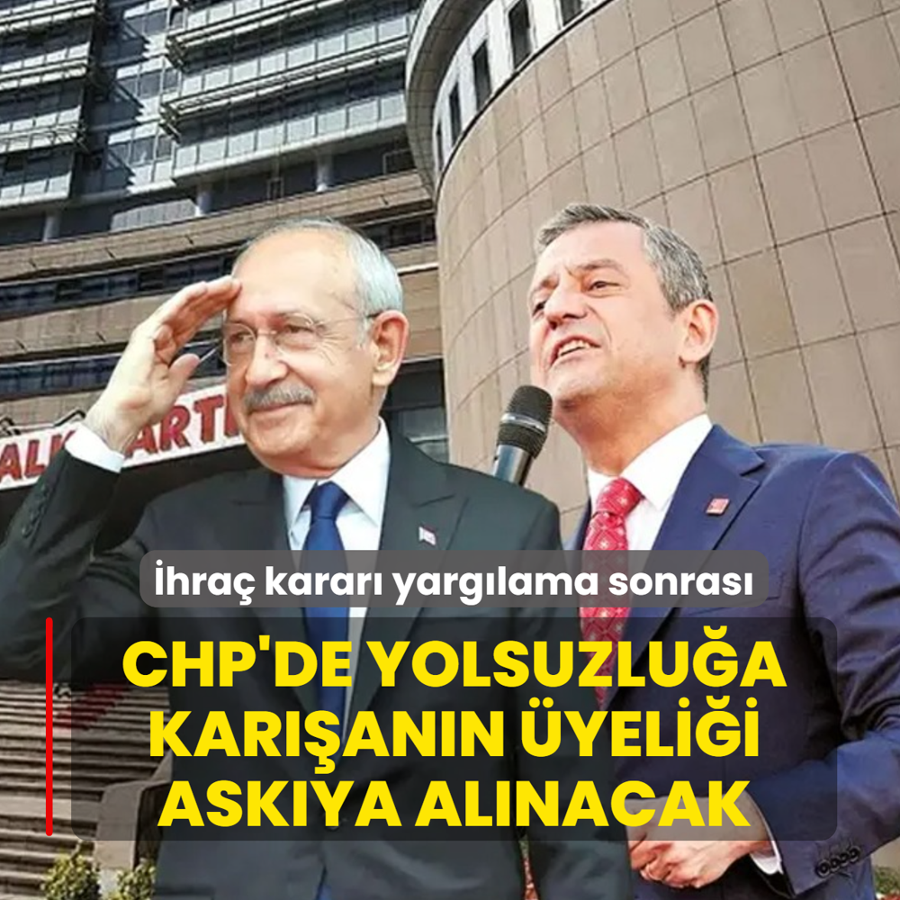 CHP'de yolsuzlu�a kar��an�n �yeli�i ask�ya al�nacak