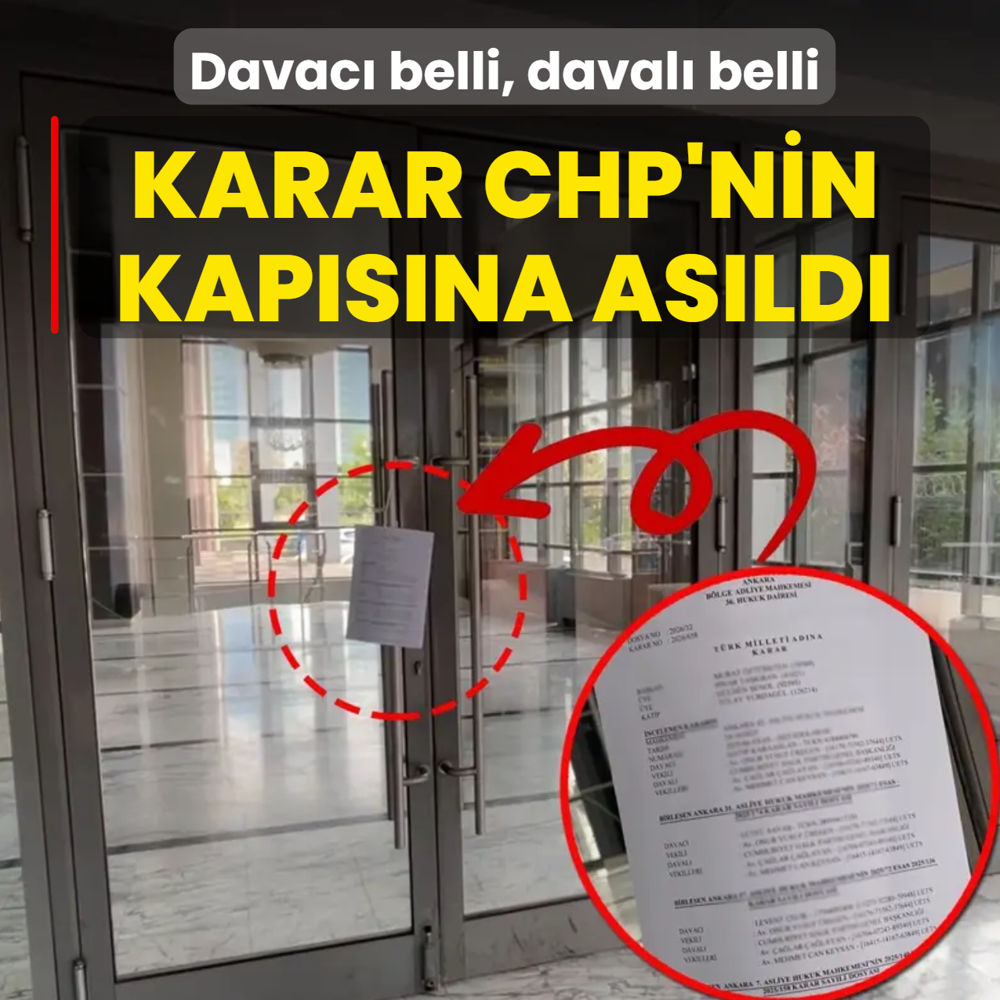 Davac� belli, daval� belli! Karar CHP'nin kap�s�na as�ld�
