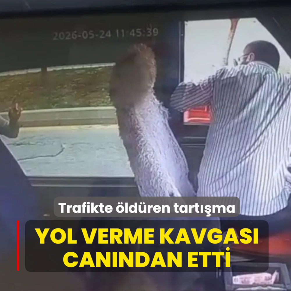 Trafikte �ld�ren tart��ma! Yol verme kavgas� can�ndan etti