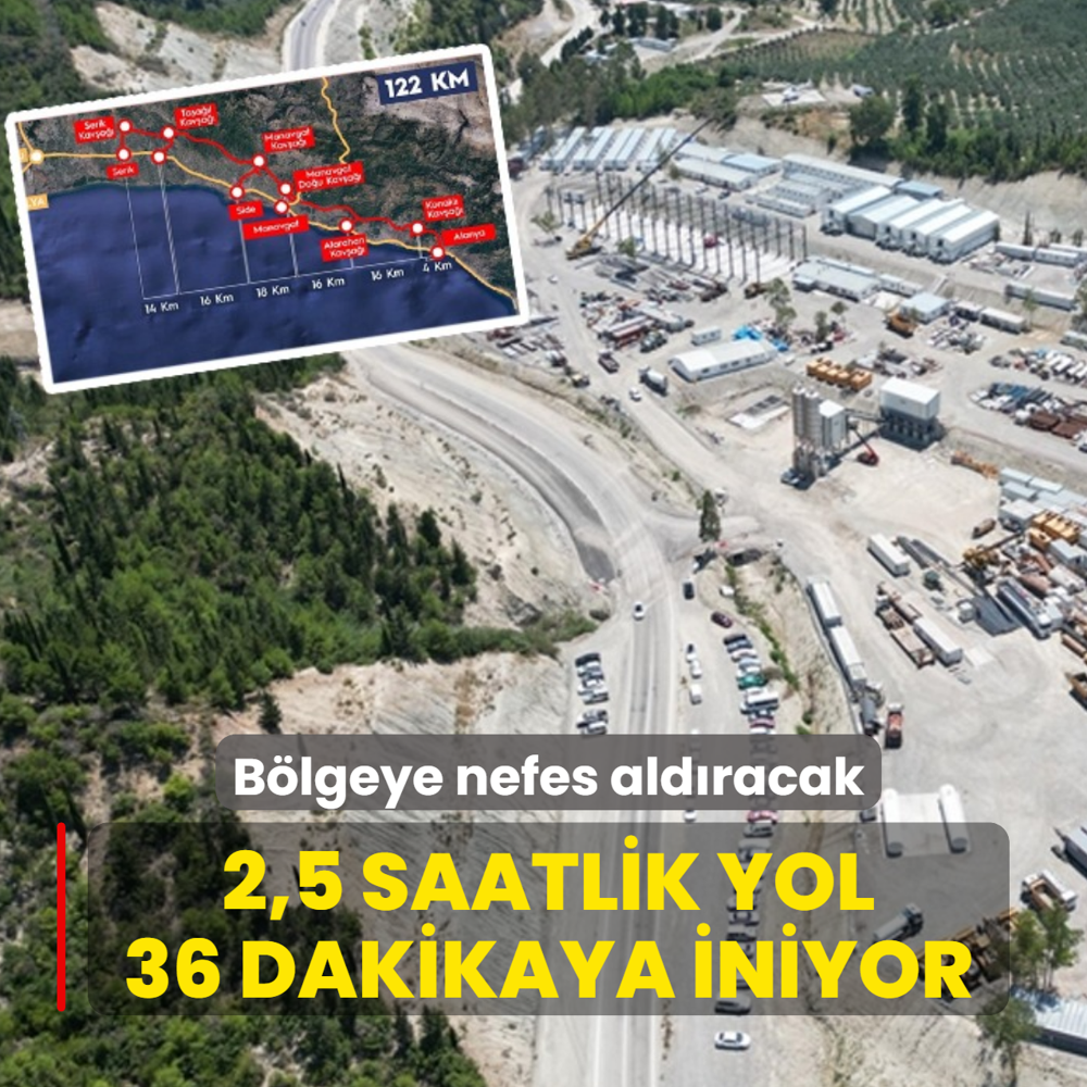 B�lgeye nefes ald�racak! 2,5 saatlik yol 36 dakikaya iniyor
