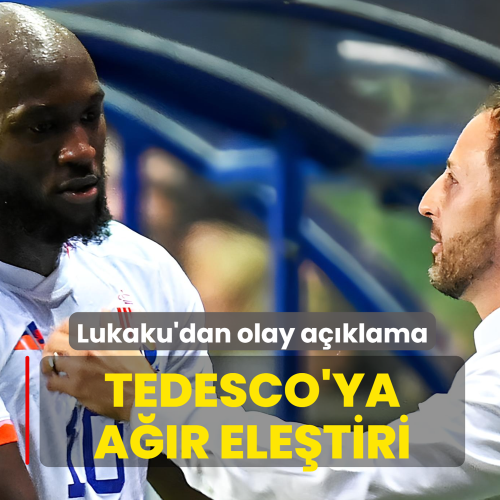 Domenico Tedesco'ya a��r ele�tiri! Romelu Lukaku'dan olay a��klama