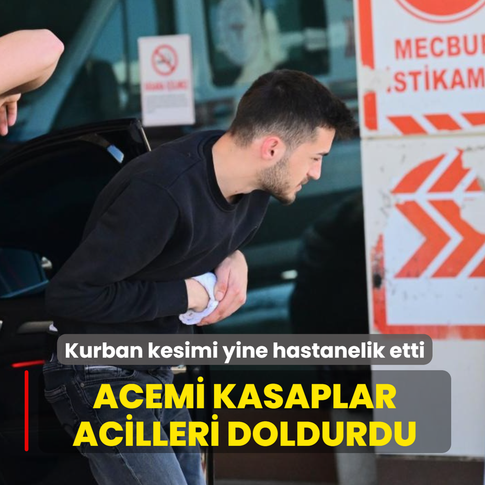 Kurban kesimi yine hastanelik etti... Acemi kasaplar acilleri doldurdu