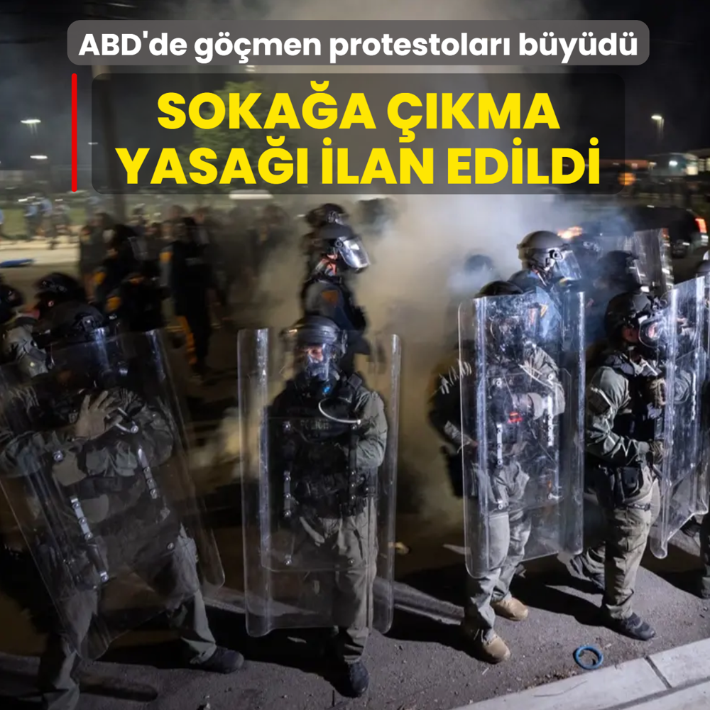 ABD'de g��men protestolar� b�y�d�: Soka�a ��kma yasa�� ilan edildi