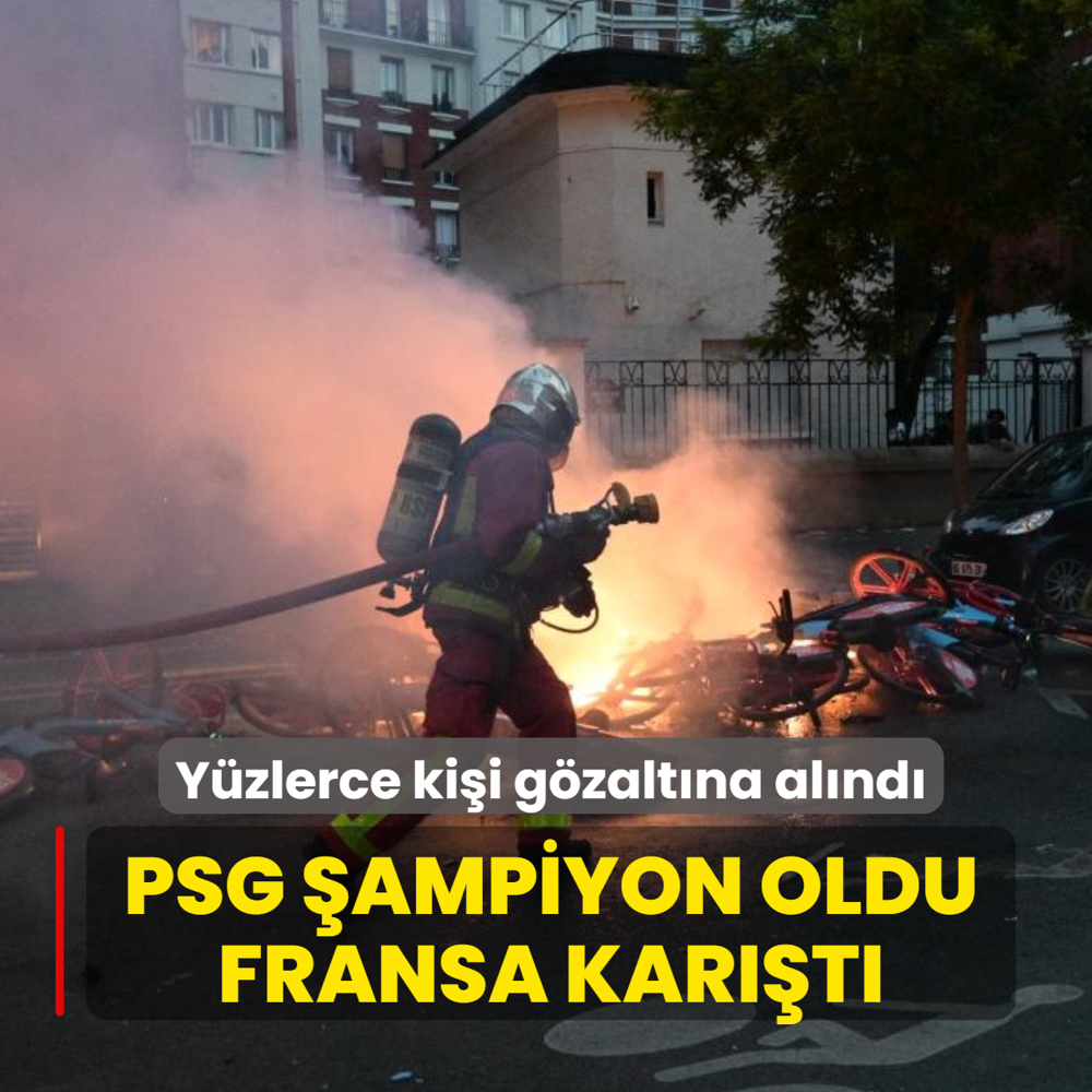 PSG �ampiyon oldu, Fransa kar��t�! Kutlamalarda 426 ki�i g�zalt�na al�nd�