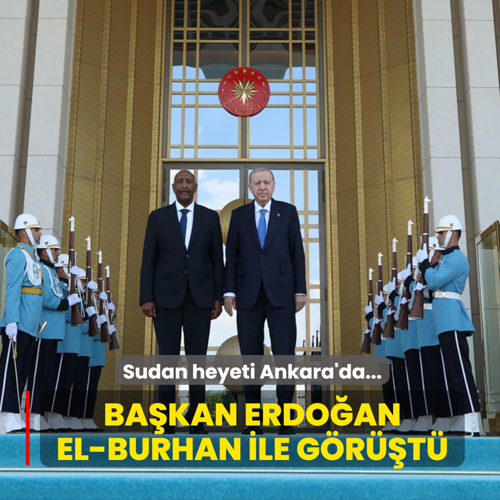 Ba�kan Erdo�an, Abdulfettah el-Burhan ile g�r��t�