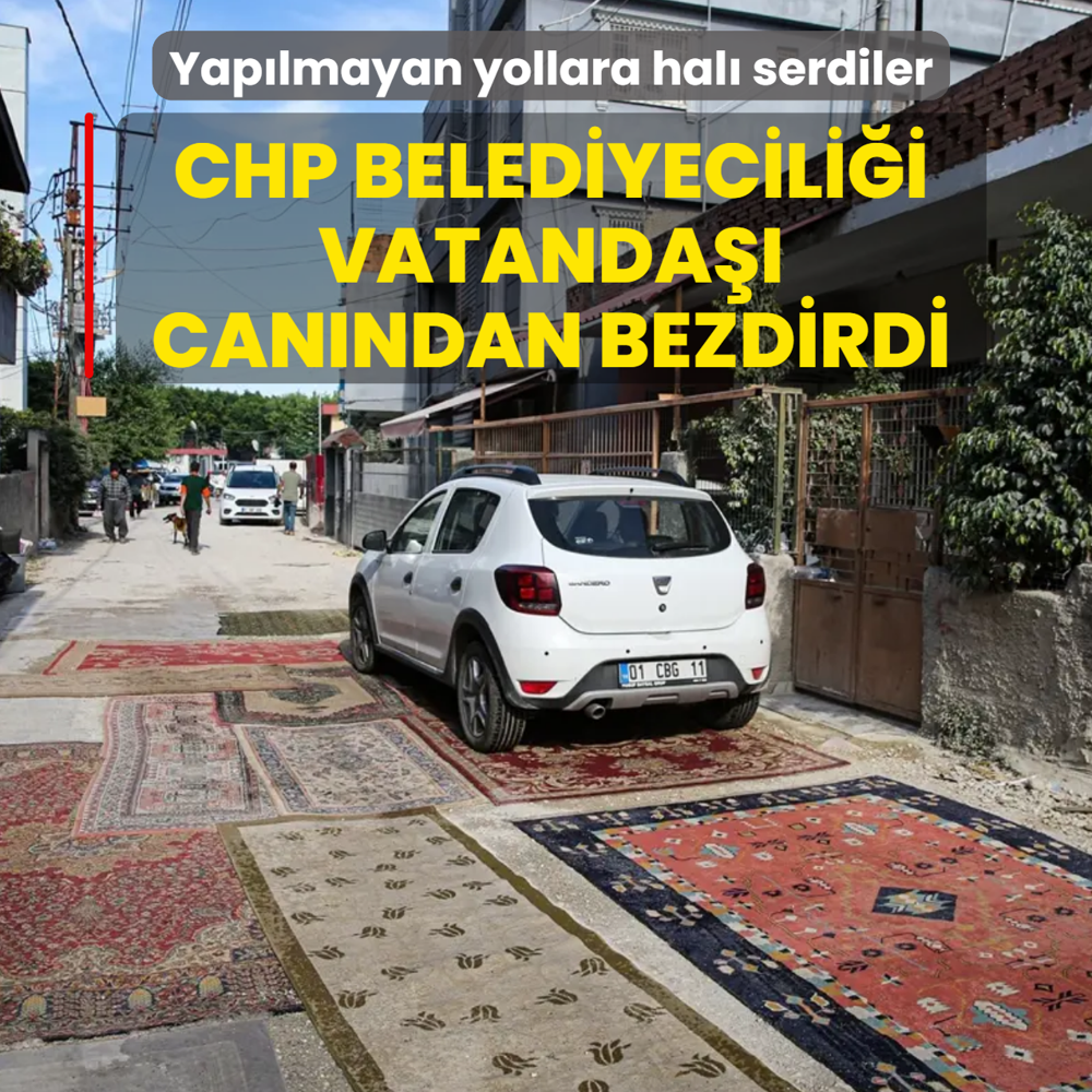 CHP belediyecili�i vatanda�� can�ndan bezdirdi! Dokuz ayd�r yap�lmayan yollara hal� serdiler