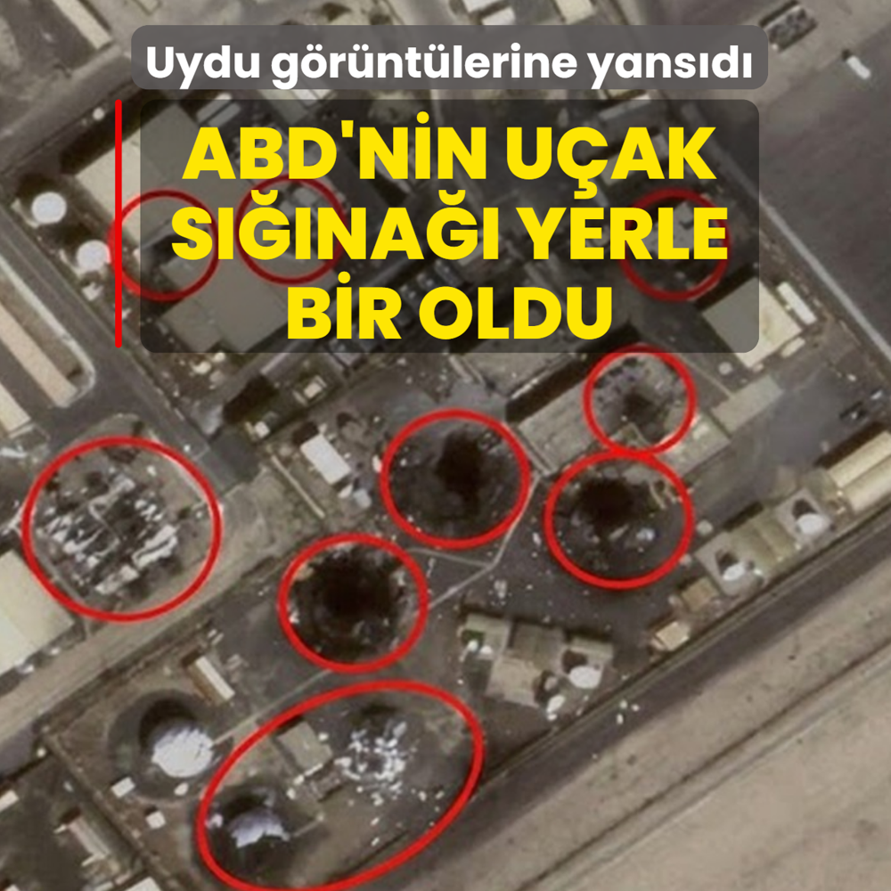 Uydu g�r�nt�lerine yans�d�! ABD'nin u�ak s���na�� yerle bir oldu