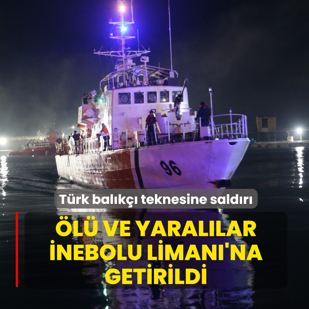 Karadeniz'de T�rk bal�k�� teknesine sald�r�... �l� ve yaral�lar �nebolu Liman�'na getirildi
