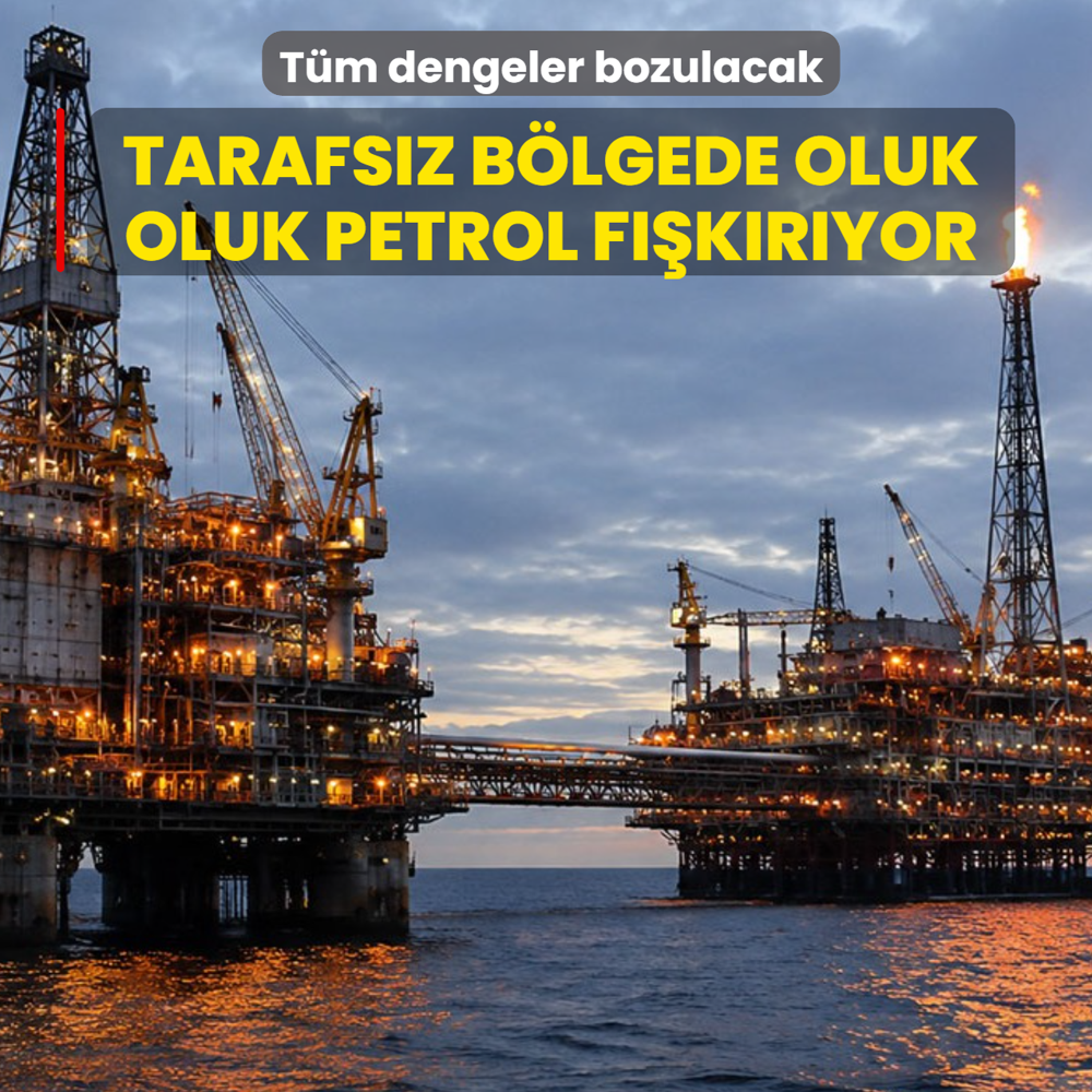 T�m dengeler bozulacak! Tarafs�z b�lgede oluk oluk petrol f��k�r�yor
