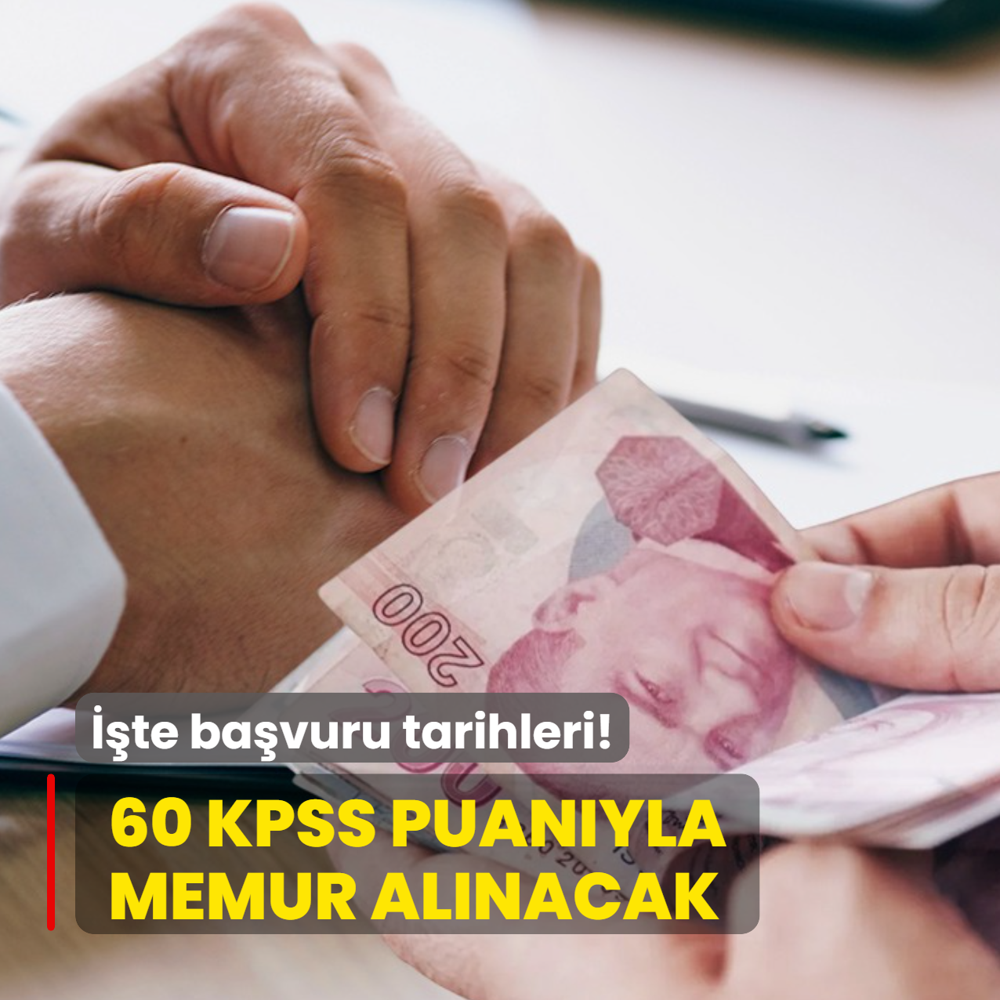 Memur al�m� ilan� duyuruldu: 60 KPSS puan� ba�vuru i�in yetiyor! Son tarih...