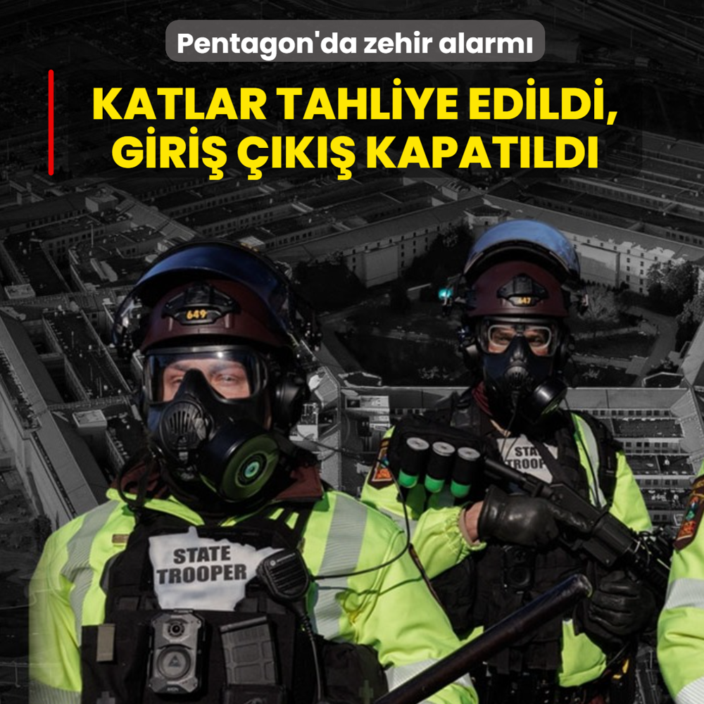 Pentagon'da KBRN kabusu: Polisler gaz maskelerini takt� bina tahliye ediliyor
