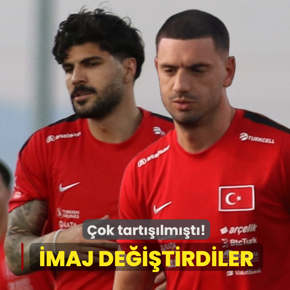 �ok tart���lm��t�! A Milli Tak�m'da Merih Demiral ve Eren Elmal� imaj de�i�tirdi